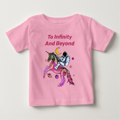 Nice Astronaut Ride Space Unicorn Horse Baby T_Shirt