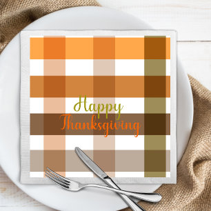 Nice Autumn seamless pattern Happy Thanksgiving Napkins