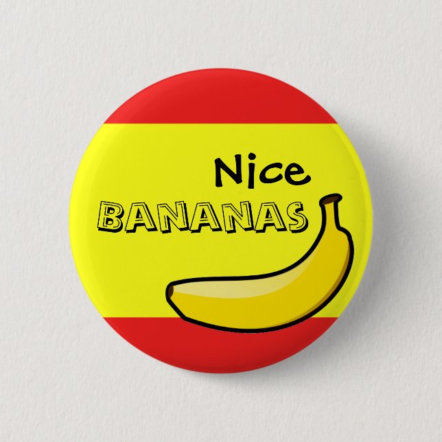 Nice Bananas Pinback Button (Front)