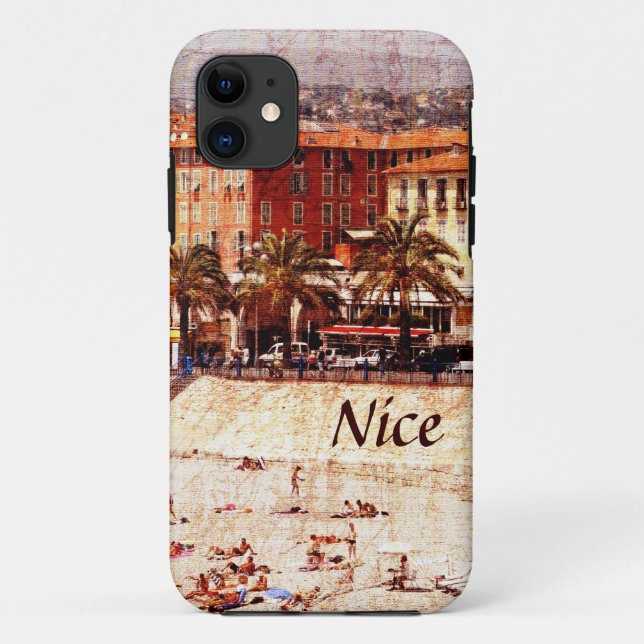 Nice beach, Provence i-phone case (Back)