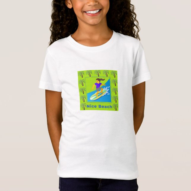 nice beach tishirt for girls T-Shirt (Front)