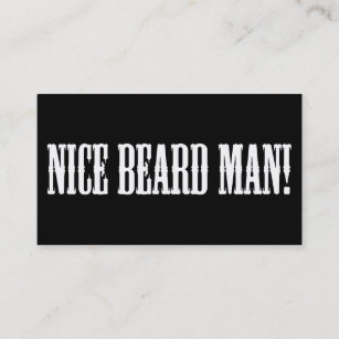 Nice beard. Business card
