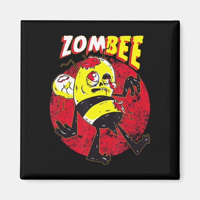 Nice Beekeeping Zombie Honeybee Zombee Beekeeper’s Magnet (Front)