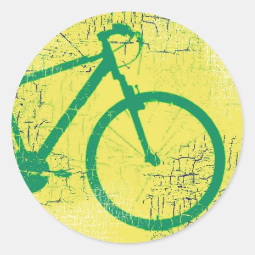 nice bicycle  biking  bike_themed classic round sticker