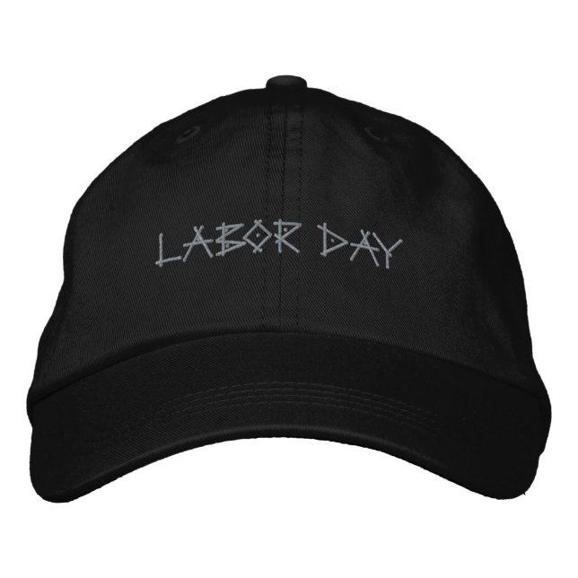 Nice Black Color Labor Day special Caps Hats (Front)