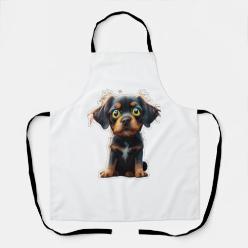 Nice black dog with green eys Classic T_Shirt Apron