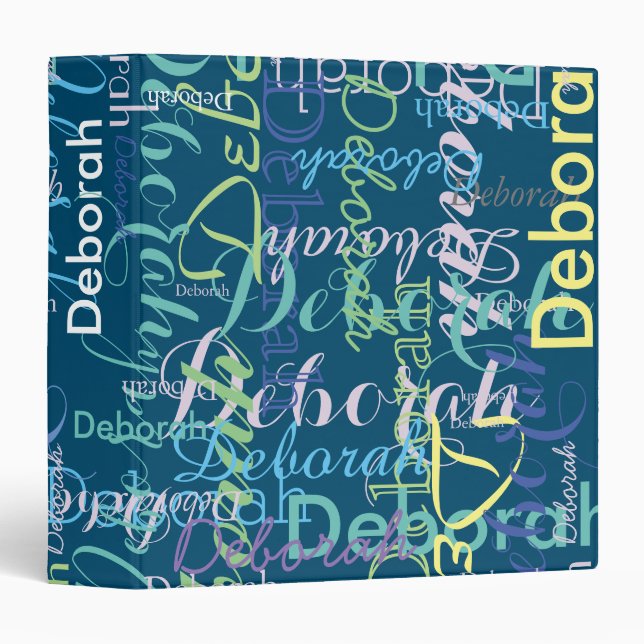 nice blue binder with color names (Front/Spine)