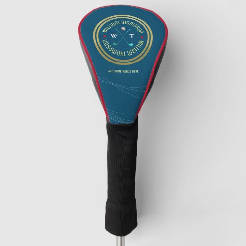 nice BLUE logo for a golf_player golf head cover