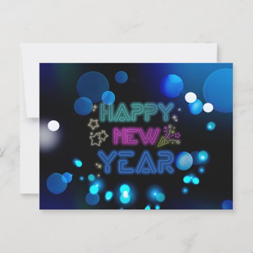 Nice Blue neon led POSTCARD