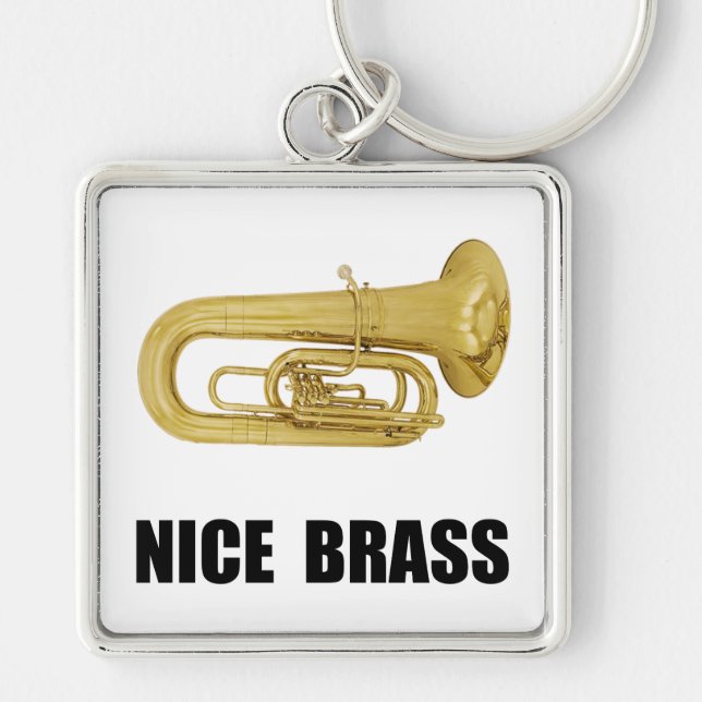 Nice Brass Tuba Keychain (Front)