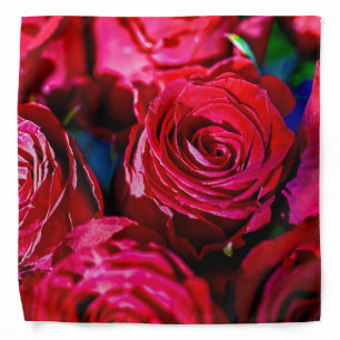 Nice Bunch Of Red Roses Bandana