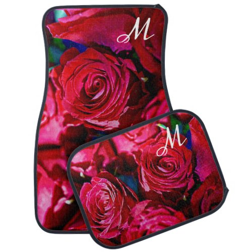 Nice Bunch Of Red Roses Car Floor Mat