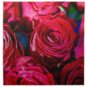 Nice Bunch Of Red Roses Cloth Napkin