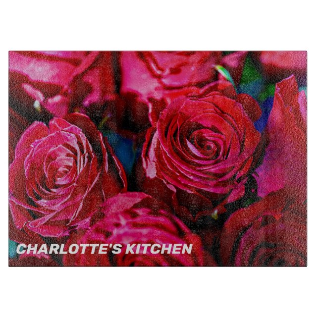 Nice Bunch Of Red Roses Cutting Board (Front)