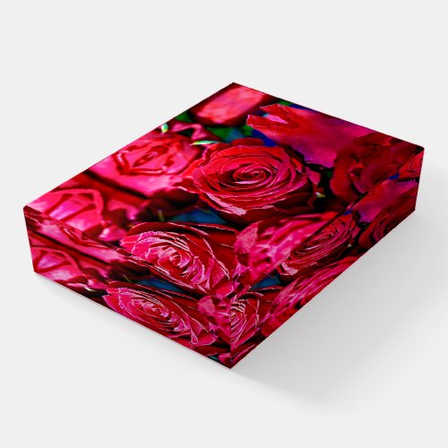 Nice Bunch Of Red Roses Paperweight