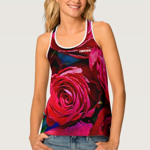 Nice Bunch Of Red Roses Tank Top