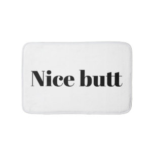 Nice butt typography humor bathroom accessory bath mat