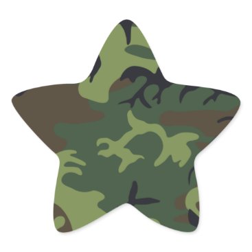 Nice Camouflage Design Star Sticker Nice Camouflage Design Star Sticker