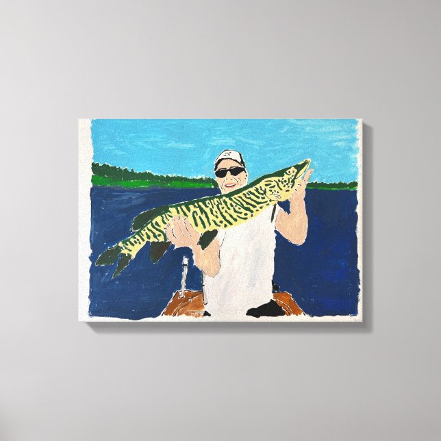 Nice Catch Painted by Mark Elsen Canvas Print (Front)