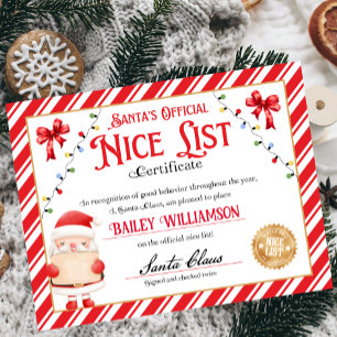 Nice Certificate Approved Santa Claus Poster