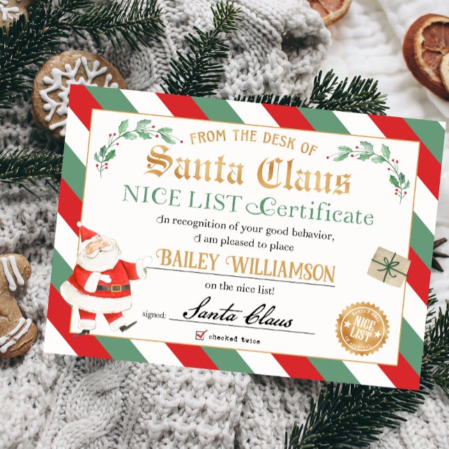 Nice Certificate from Santa Seal of Approval Invitation (Creator Uploaded)