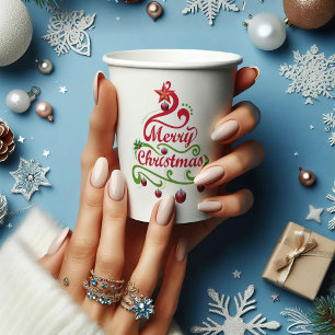 Nice christmas tree ornaments party PAPER CUPS