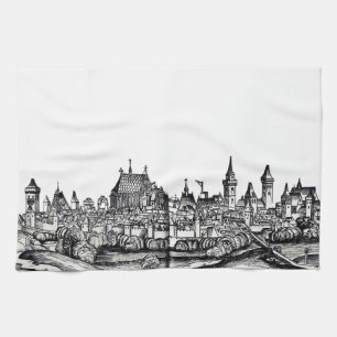 Nice city at France on the Mediterranean Sea Kitchen Towel