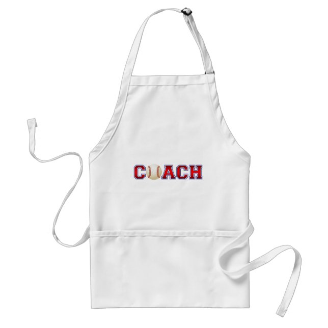 Nice Coach Baseball Insignia Adult Apron (Front)