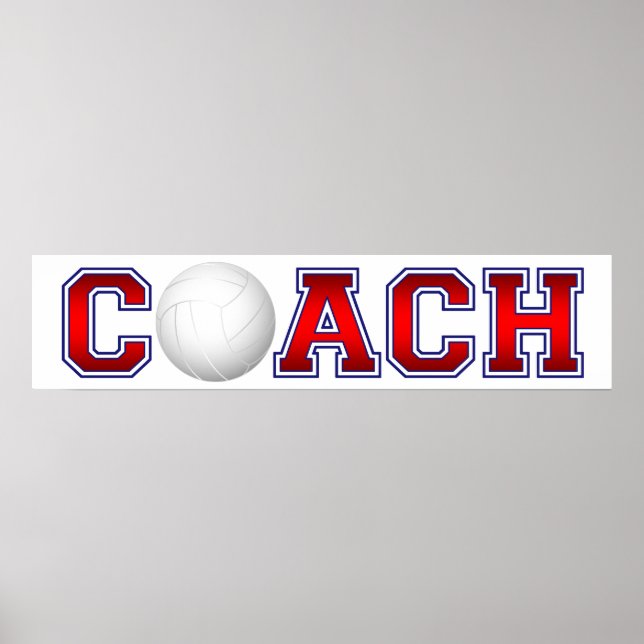 Nice Coach Volleyball Insignia 1 Poster (Front)
