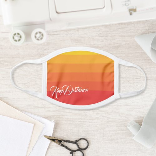 Nice Color Gradient Striped Pattern Keep Distance Face Mask