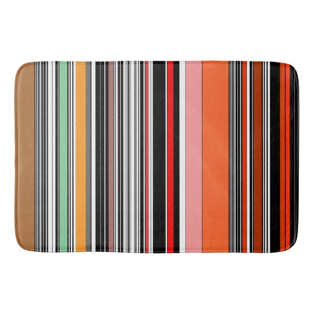 Nice colorful stripes bath mat (Front)
