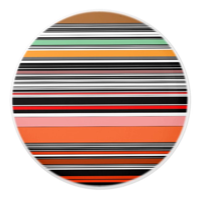 Nice colorful stripes ceramic knob (Front)