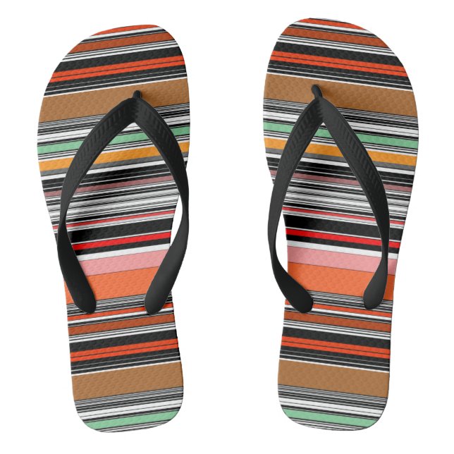 Nice colorful stripes flip flops (Footbed)