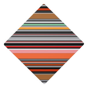 Nice colorful stripes graduation cap topper