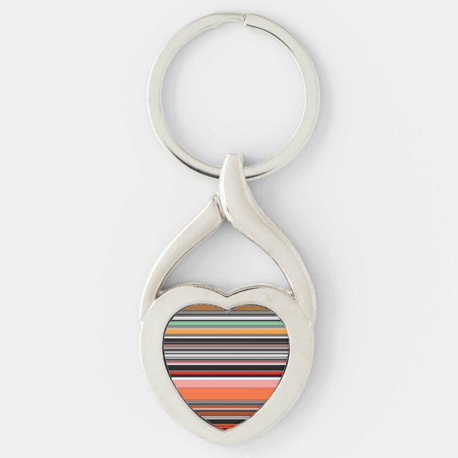 Nice colorful stripes keychain (Front)