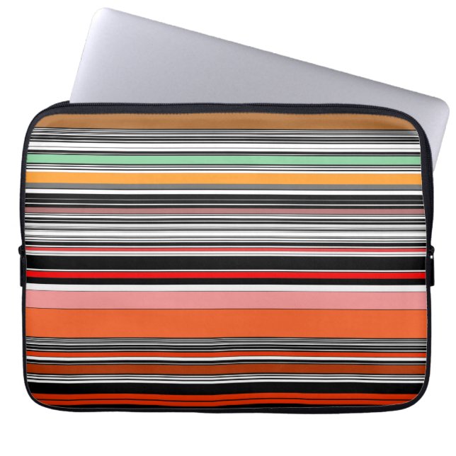 Nice colorful stripes laptop sleeve (Front)
