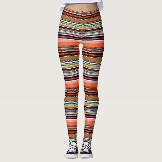 Nice colorful stripes leggings (Front)