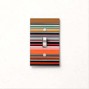 Nice colorful stripes light switch cover