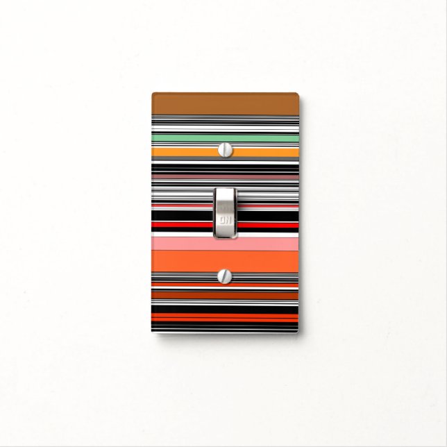 Nice colorful stripes light switch cover (In Situ)