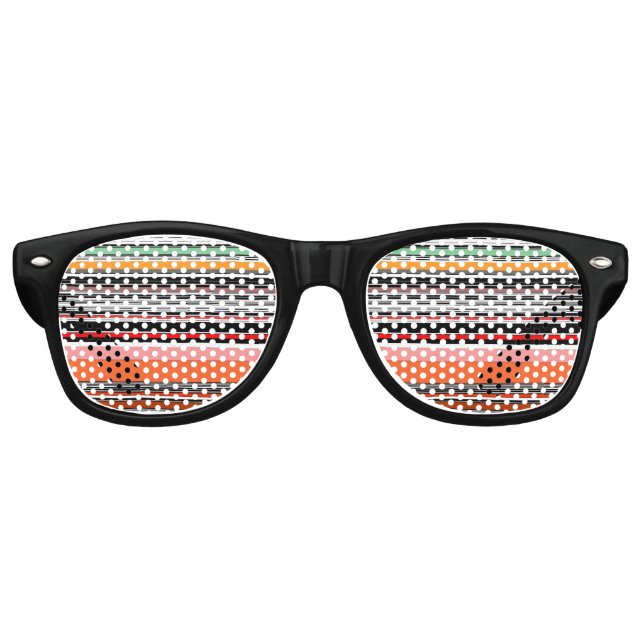 Nice colorful stripes retro sunglasses (Front)