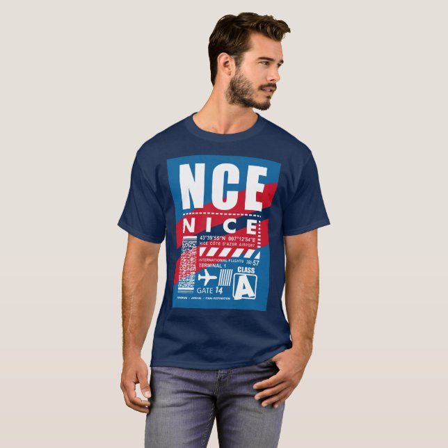 Nice Cote dAzur Airport T-Shirt (Front Full)