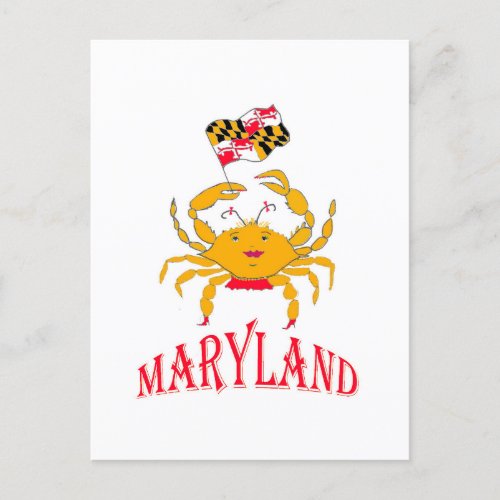 Nice crab in Maryland    Postcard