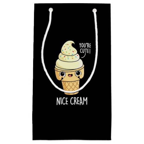 Nice Cream Funny Ice Cream Pun Dark BG Small Gift Bag
