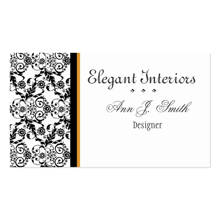 Nice Custom Damask Designer Business Card