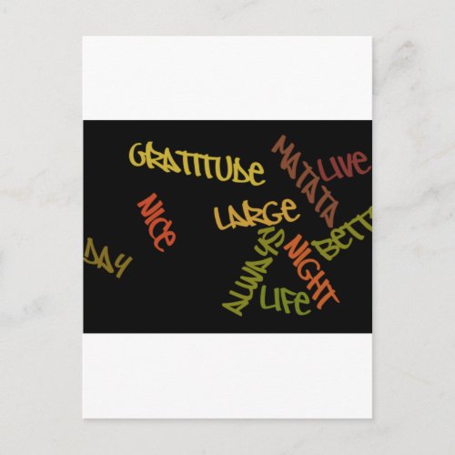 Nice Day Better Night Life Large gifts postcard