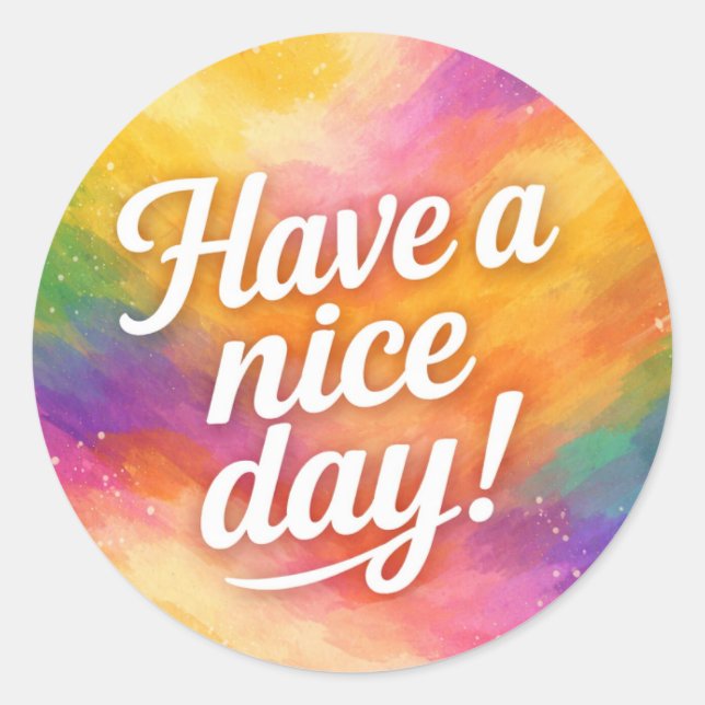 Nice Day Classic Round Sticker (Front)