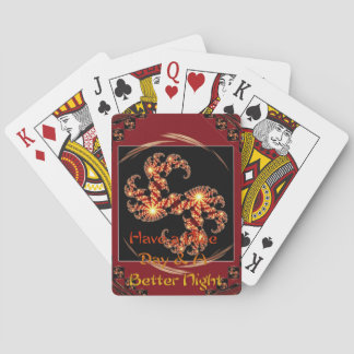 Nice Day Energy Poker Deck: Red Swirl Dynamic Play Cards