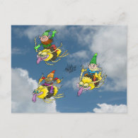 Nice day for flying. postcard