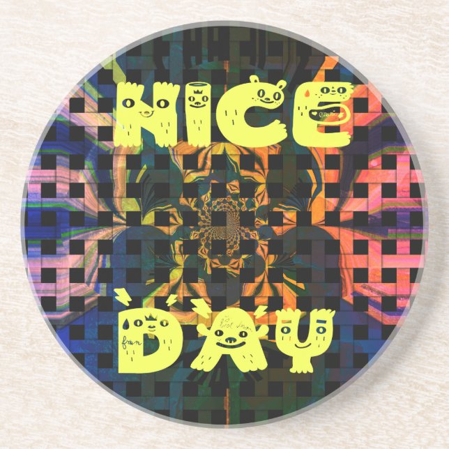 Nice Day Sandstone Coaster (Front)