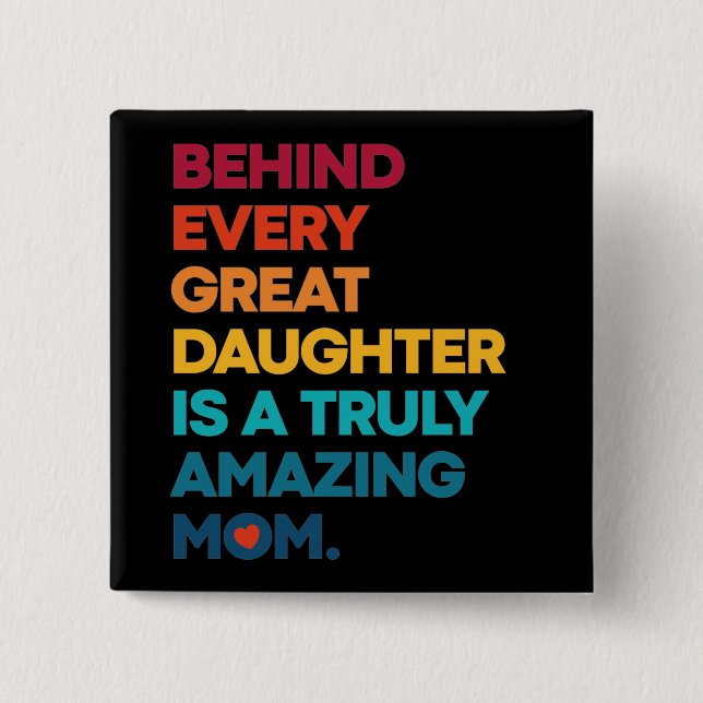 Nice Design Expression Text for Mother's Day Butto Button (Front)